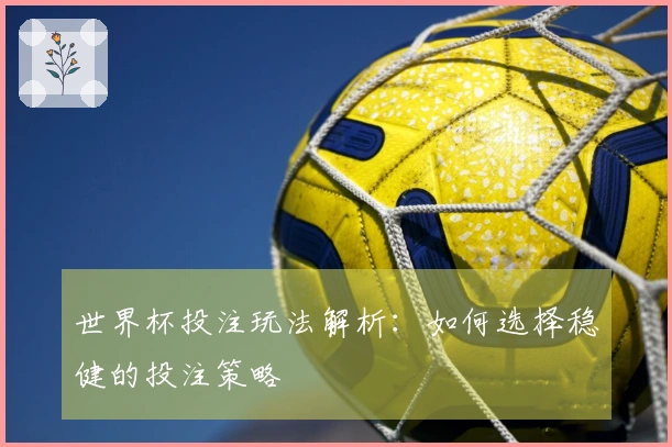 世界杯投注玩法解析：如何选择稳健的投注策略